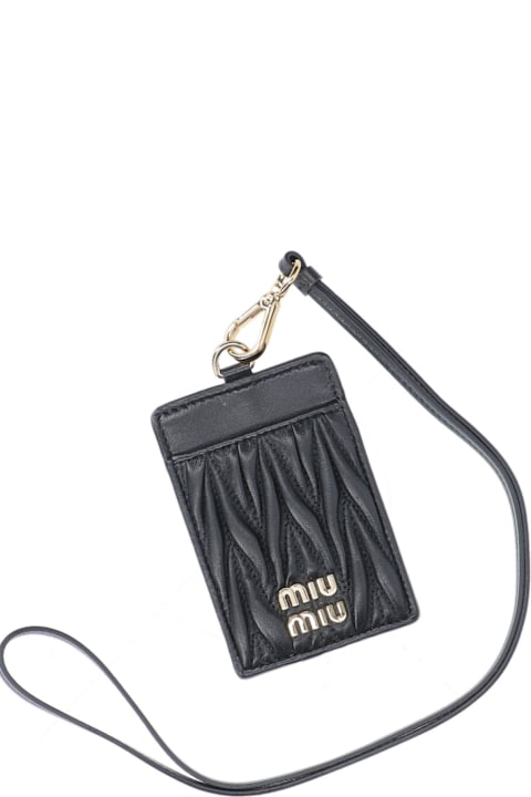 Miu Miu Accessories for Women Miu Miu Matelassé Badge Holder