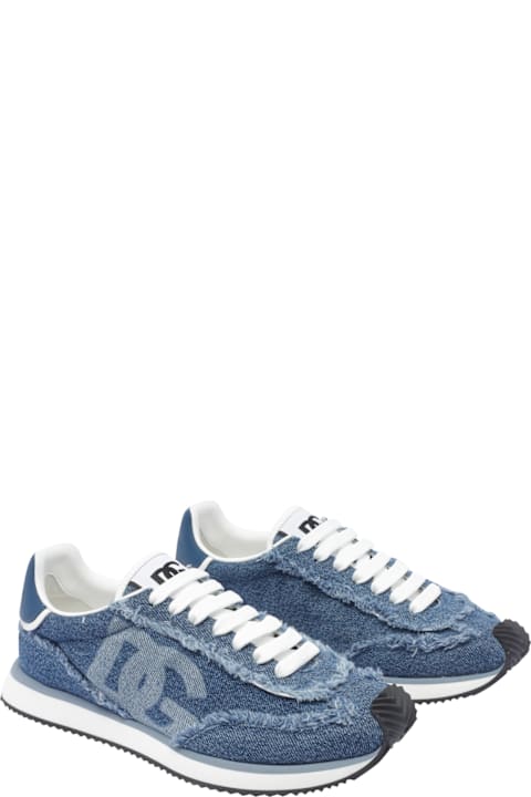 Homeware Dolce 
Gabbana Dg Cushion Sneakers In Denim