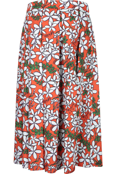 Alessandro Enriquez Clothing for Women Alessandro Enriquez Jasmine Poplin Skirt Wheel In Red