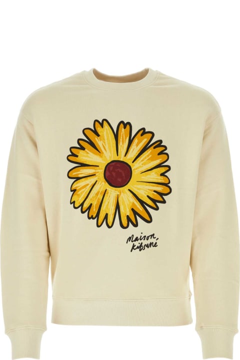 Maison Kitsuné Fleeces & Tracksuits for Men Maison Kitsuné Cream Cotton Sweatshirt