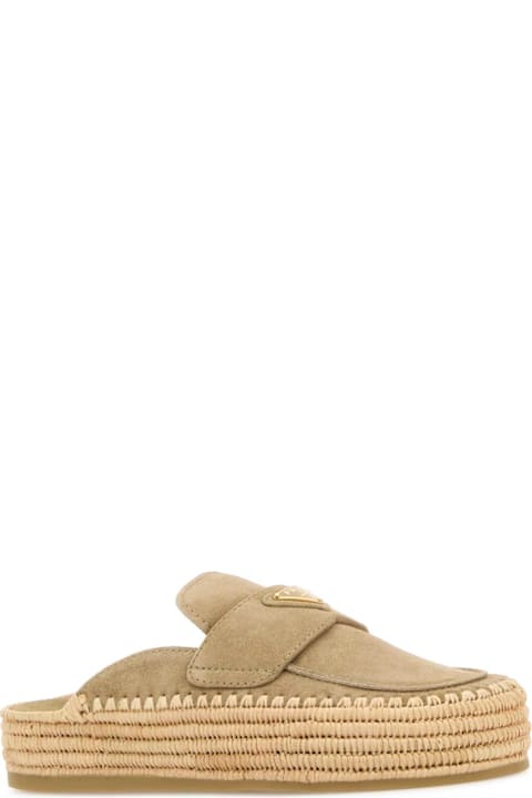 Prada Shoes for Women Prada Cappuccino Suede Slippers