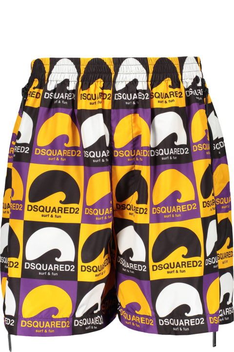 Dsquared2 Pants for Men Dsquared2 Printed Techno Fabric Bermuda-shorts