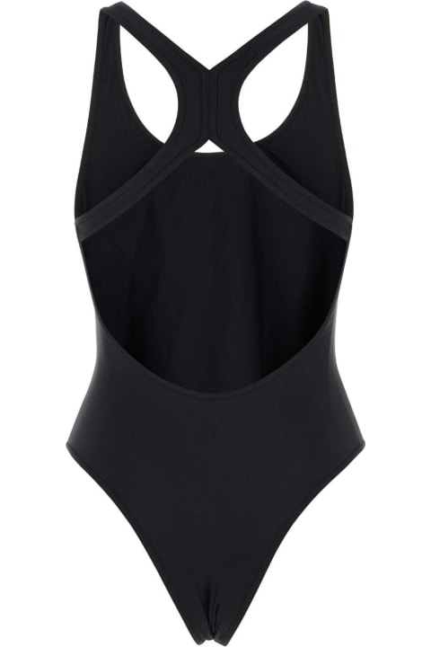 Ami Alexandre Mattiussi Swimwear for Women Ami Alexandre Mattiussi Black Stretch Nylon Swimsuit