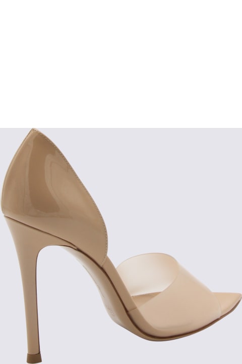 Gianvito Rossi Shoes for Women Gianvito Rossi Nude Leather And Pvc Bree Sandals