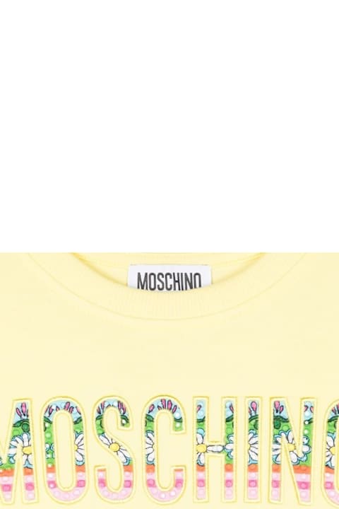 Moschino لـ بنات Moschino Maxi Logo T-shirt