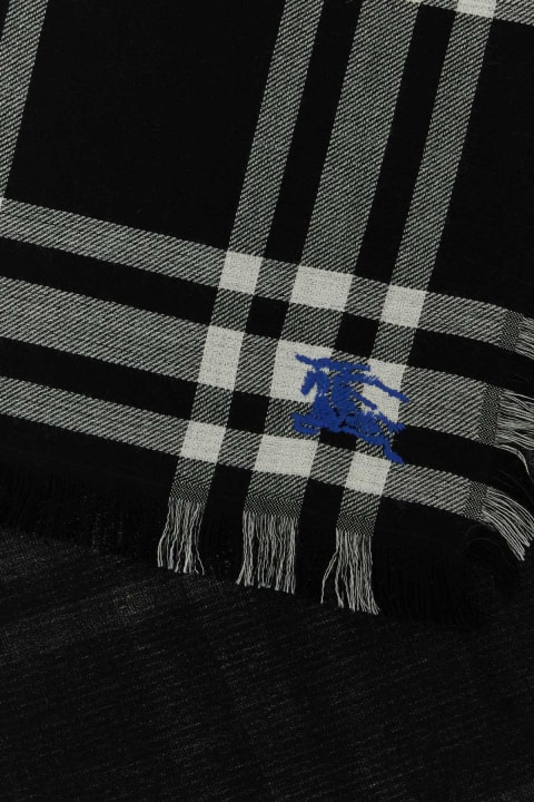 Burberry Scarves & Wraps for Women Burberry Embroidered Wool Blend Scarf