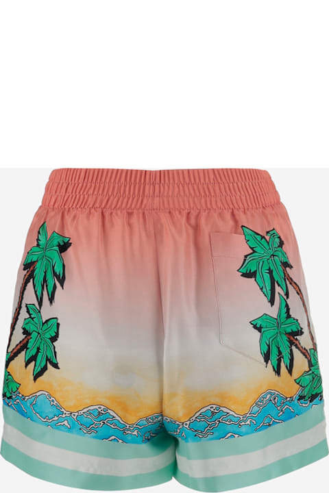 Casablanca Pants & Shorts for Women Casablanca Short Pants With Silk Graphic Print