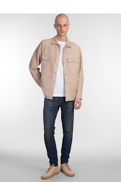 Salvatore Santoro Clothing for Men Salvatore Santoro Leather Jacket In Beige Leather