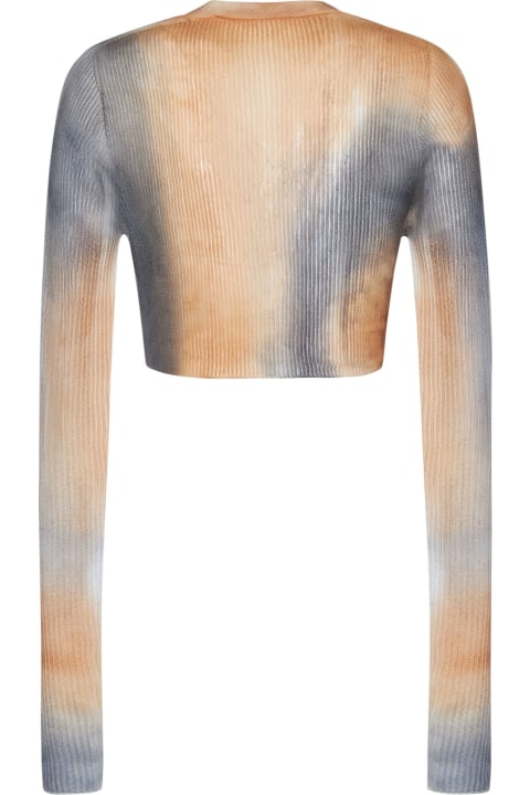 Off-White Sweaters for Women Off-White Tie Dye Seethr Crop Cardigan