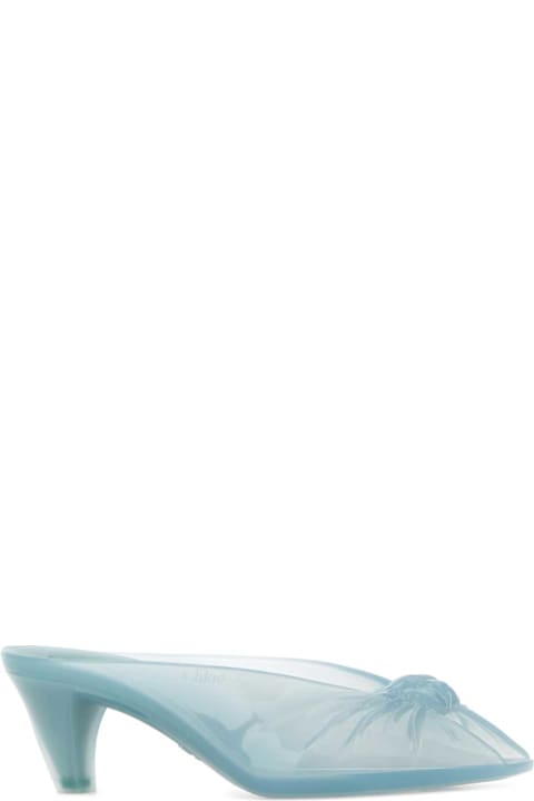 Chloé Light Blue Rubber Chloã© Jelly Mules