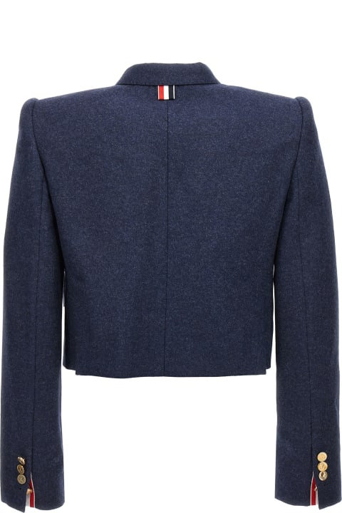 Thom Browne for Women Thom Browne Cropped Flannel Jacket