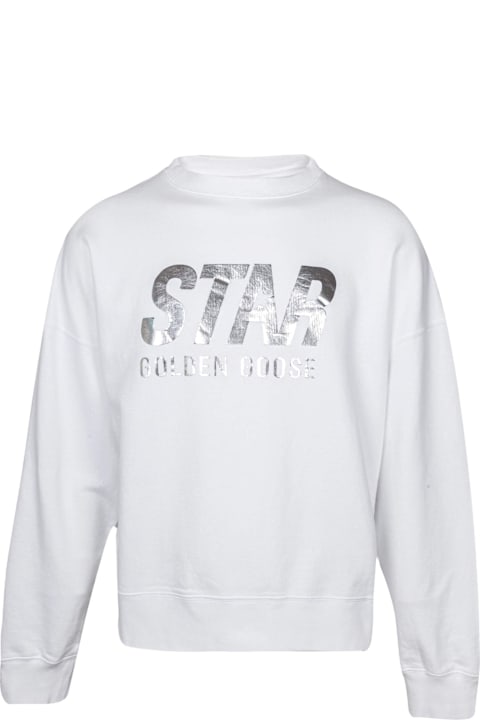 Golden Goose Fleeces & Tracksuits for Men Golden Goose Cotton Crewneck Sweatshirt Color White