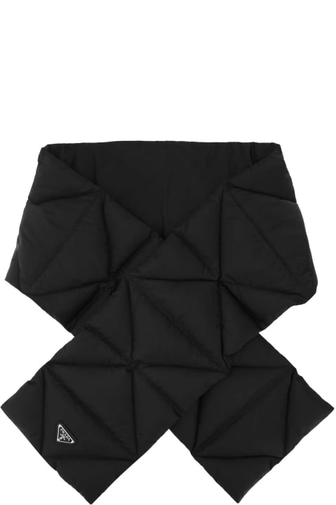 Prada Scarves & Wraps for Women Prada Black Re-nylon Padded Scarf