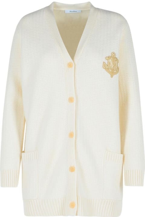Homeware Max Mara 
ravello
 White Wool Blend Cardigan