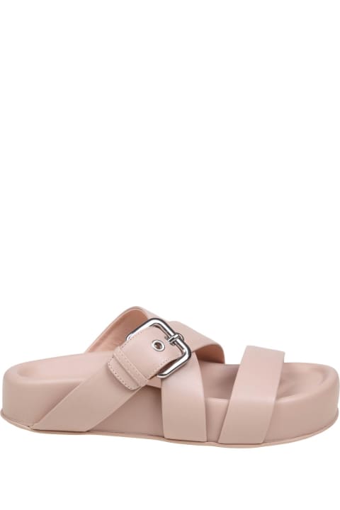 AGL Sandals for Women AGL Jane Slides In Nude Leather