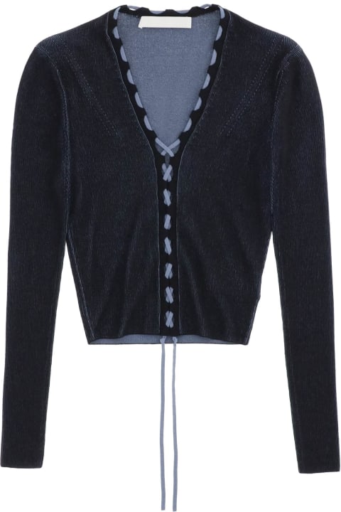 Dion Lee Sweaters for Women Dion Lee Two-tone Lace-up Cardigan