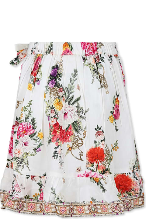 Homeware Camilla Ivory Skirt For Girl With Floral Print