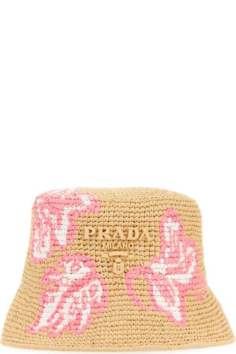 Gifts For Her for Women Prada Raffia Bucket Hat