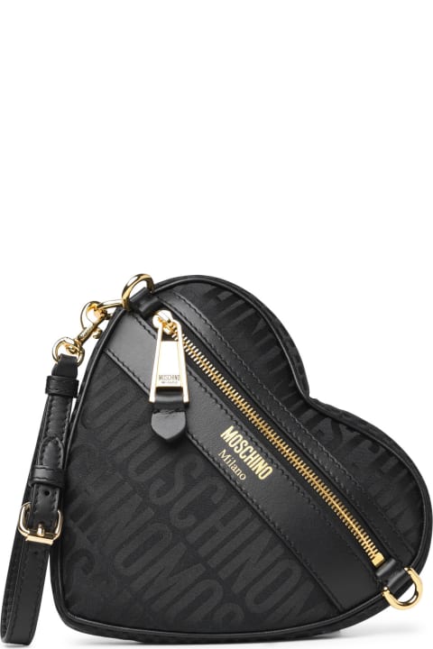 Moschino Wallets for Women Moschino 'cuore' Black Cotton Blend Purse