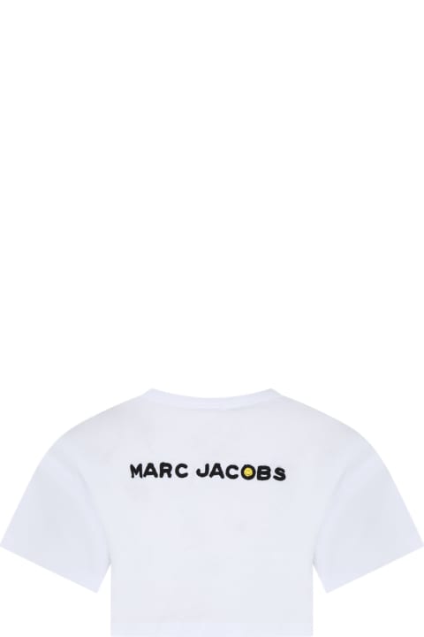 Fashion for Women Marc Jacobs White T-shirt For Girl With Smiley And Logo