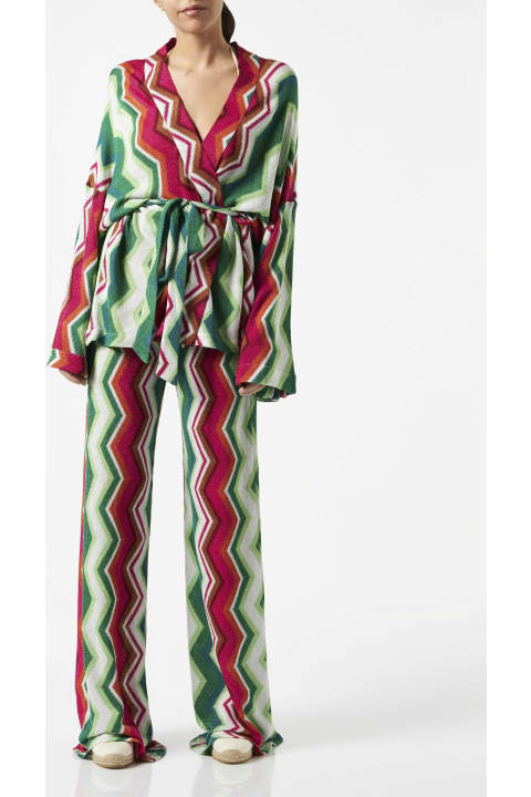 Homeware MC2 Saint Barth Chevron Knitted Kimono Cardigan