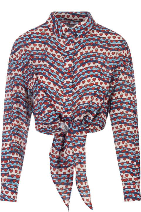 Fashion for Women Alessandro Enriquez Short Printed Shirt With Knot