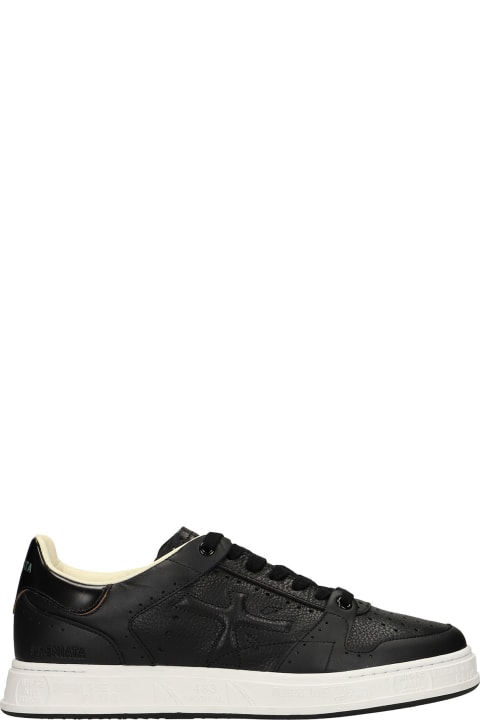 Quinn Sneakers In Black Leather