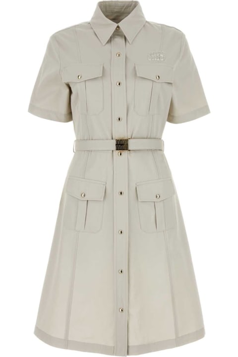 Miu Miu for Women Miu Miu Sand Gabardine Dress