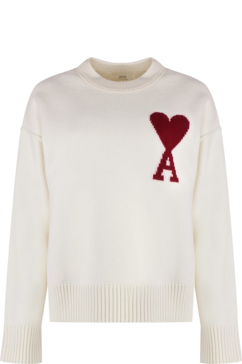 Ami Alexandre Mattiussi Sweaters for Women Ami Alexandre Mattiussi Virgin Wool Crew-neck Sweater