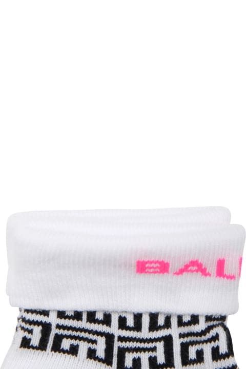 Fashion for Men Balmain Multicolored Socks For Baby Girl With Logo