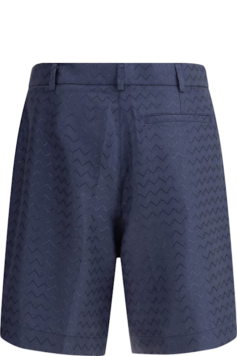 Missoni سراويل لـ القسم الرجالي Missoni Tailored Shorts With Shiny Zigzag Pattern
