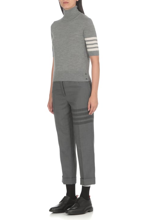 Homeware Thom Browne Gray Virgin Wool Sweater