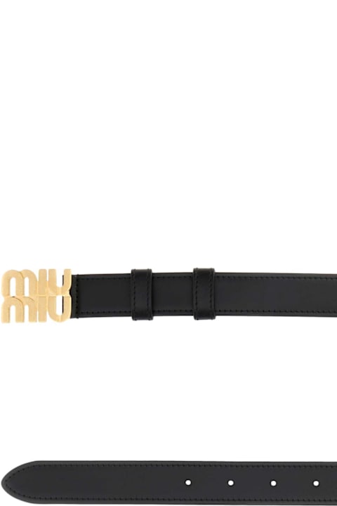 Miu Miu for Women Miu Miu Black Leather Belt