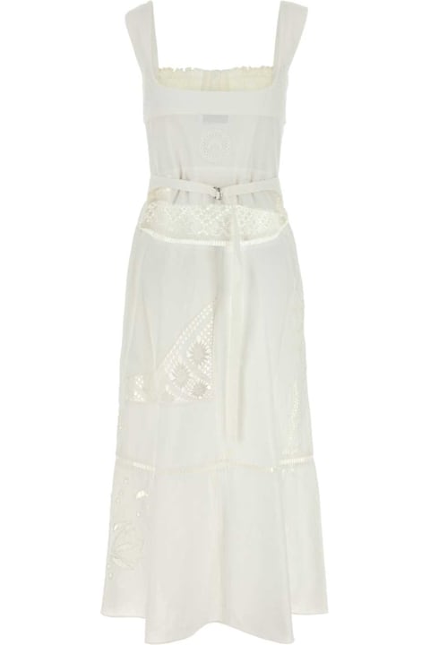 Marine Serre Dresses for Women Marine Serre White Cotton Dress