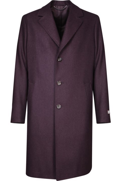 Canali for Men Canali Bordeaux Wool Coat