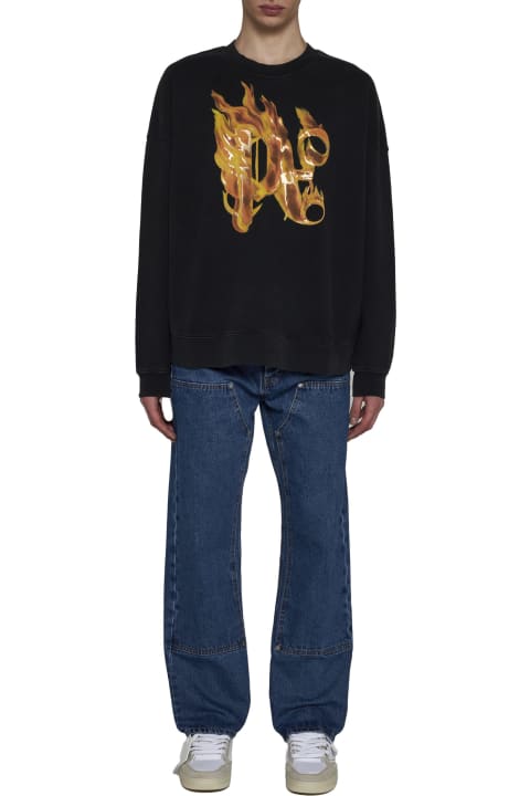 Homeware Palm Angels Sweatshirt With Front Monogram Burining