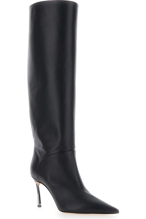 Casadei Boots for Women Casadei 'superblade' Black Knee-high Boots With Stiletto Heel In Leather Woman