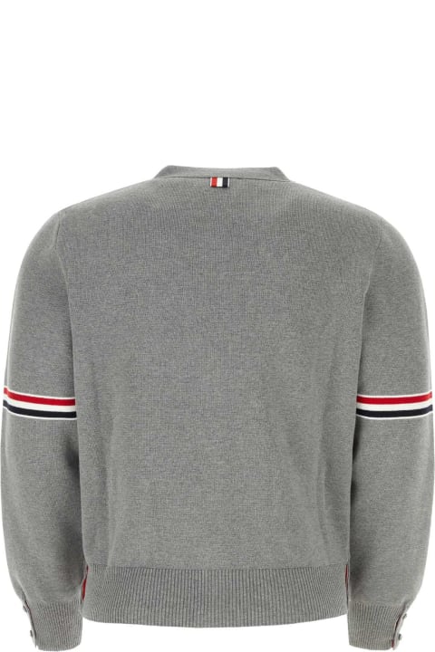 Thom Browne Sweaters for Men Thom Browne Grey Cotton Milano Stitch Cardigan