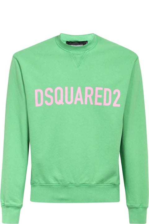 Clothing for Men Dsquared2 Logo Detail Cotton Sweatshirt