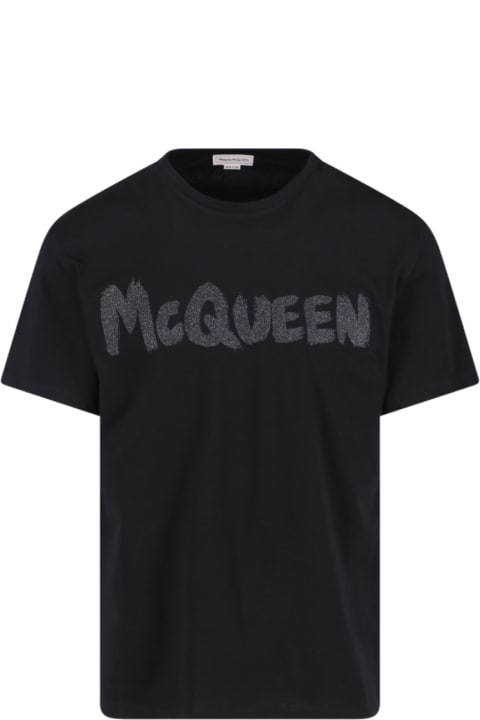 メンズ Alexander McQueenのトップス Alexander McQueen "graffiti" T-shirt