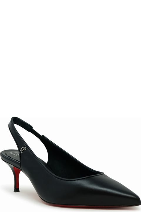 Homeware Christian Louboutin Christian Louboutin Black Leather Sporty 55 Sling