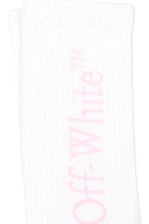 ملابس داخلية لـ بنات Off-White White Socks For Girl With Logo