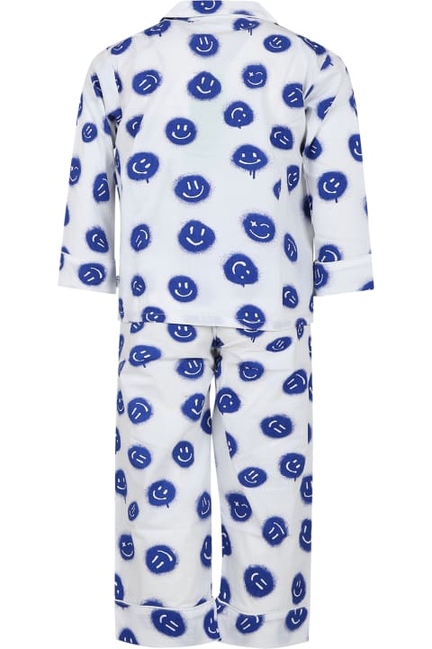 Jumpsuits for Boys Molo White Pajamas For Kids With Smiley