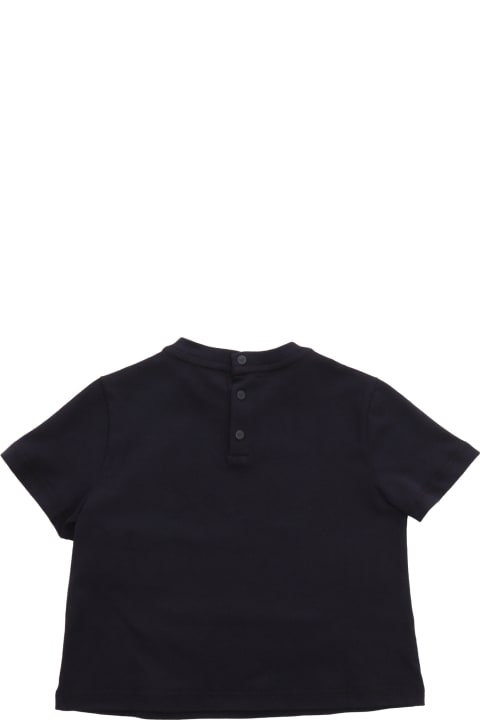 Topwear for Baby Boys Emporio Armani Blue T-shirt With Logo