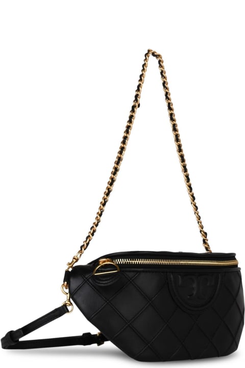 Fashion for Women Tory Burch 'fleming' Black Leather Fanny Pack