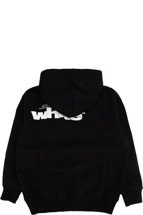 Off-White Sweaters & Sweatshirts for Boys Off-White Type Graphic Hoodie Black White