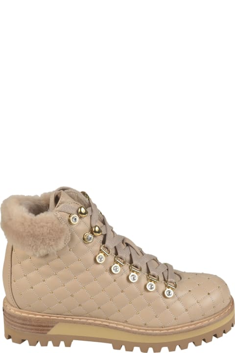 Fashion for Women Le Silla Quilted Lace-up Boots