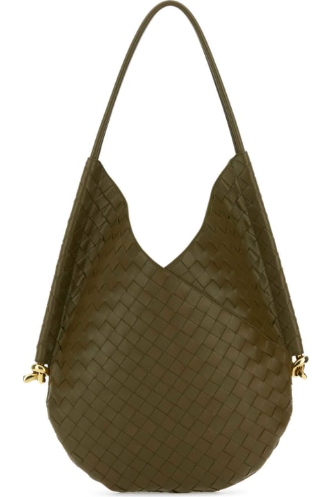 Bottega Veneta for Women Bottega Veneta Mud Nappa Leather Medium Solstice Shoulder Bag