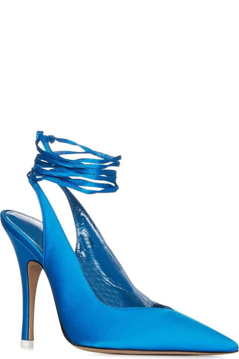 High-Heeled Shoes for Women The Attico Light Blue Canvas Pumps