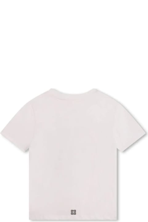 Givenchy for Kids Givenchy White T-shirt With Black Givenchy 4g Print